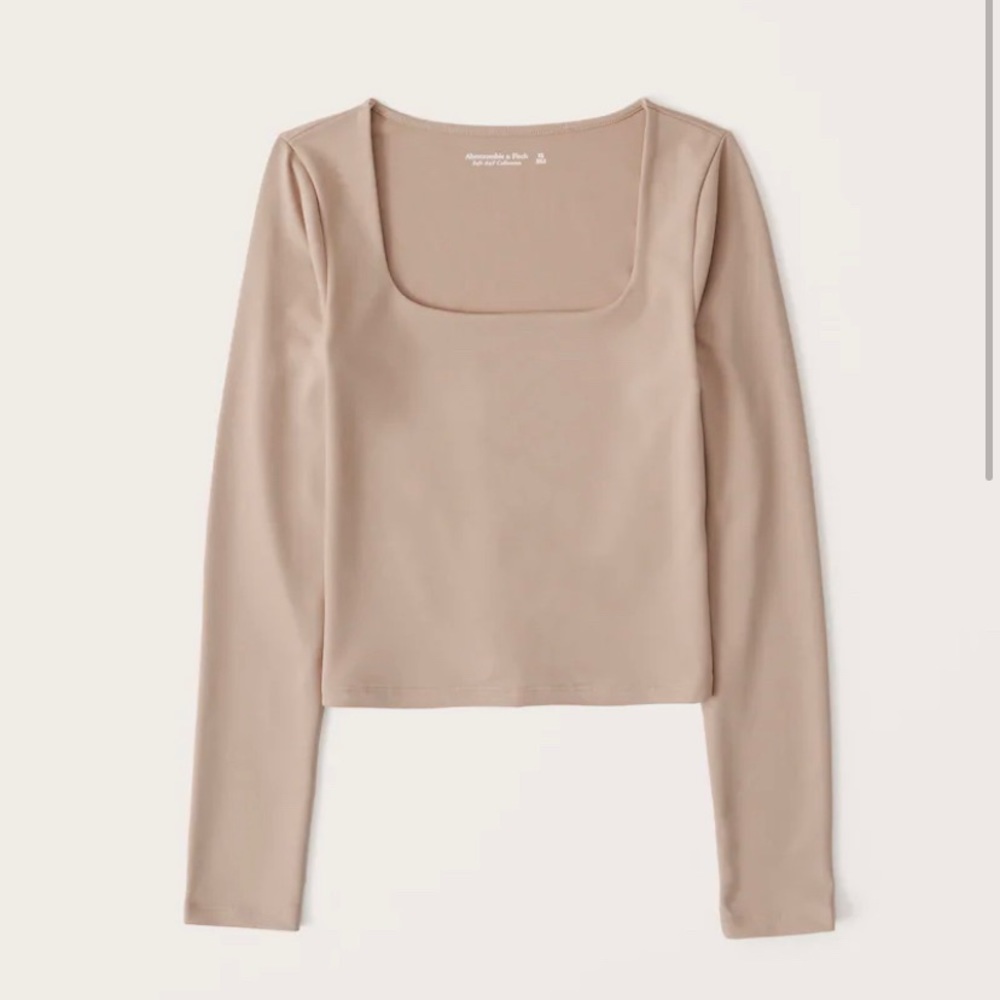 White Square Neck Top
